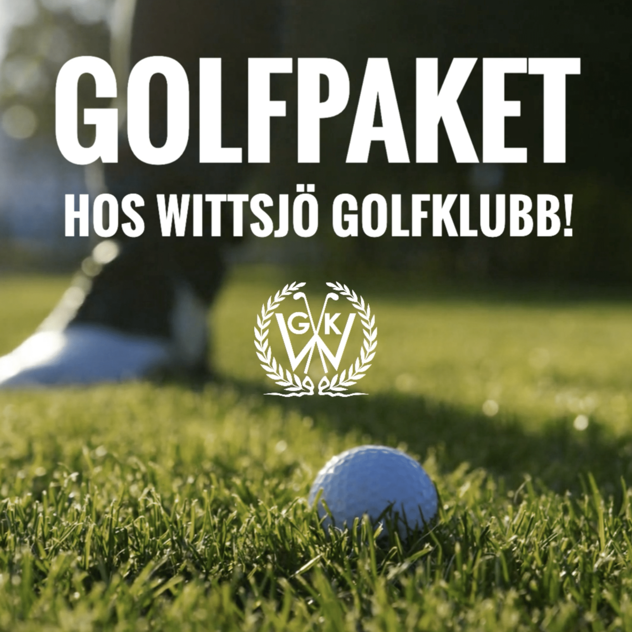 Golfboll på Wittsjö Golfklubbs gräs.