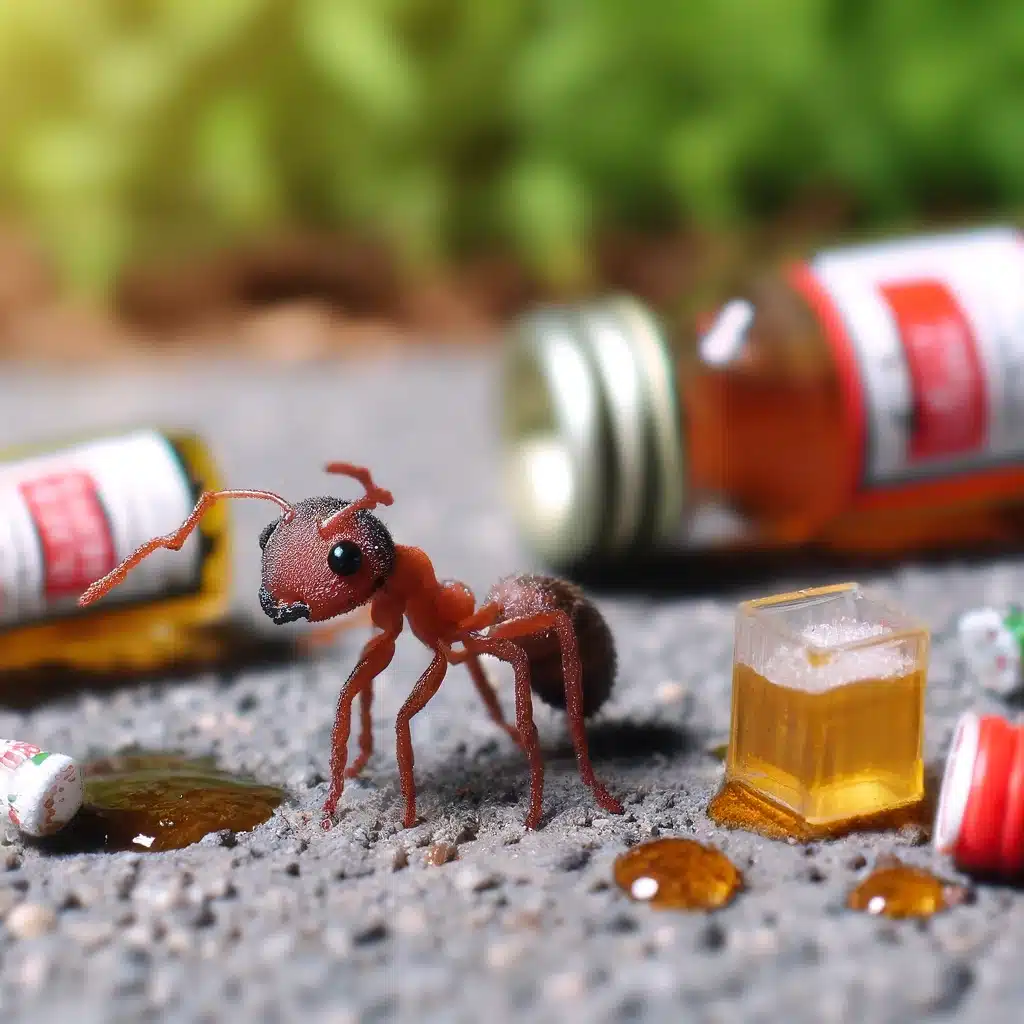 Myra står bredvid miniatyr mat och dryck.